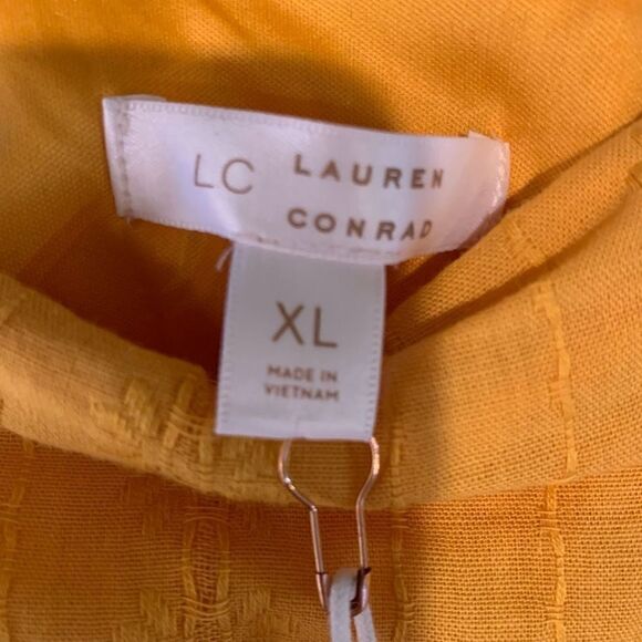 LC Lauren Conrad Amber Rose Ruffle Peplum Tank Top Blouse Size XL New - Picture 7 of 10